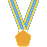 blank medal gold ribbon basic shape png