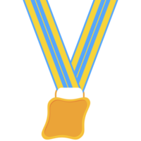 blanco medaille goud lint eenvoudig vorm png