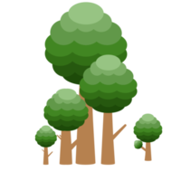 Little Forest Realistic Tree Collection of different kinds of Plant png