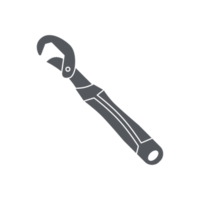 llave de un solo lado herramientas de construcción equipo dispositivo icono conjunto colección negro sólido png