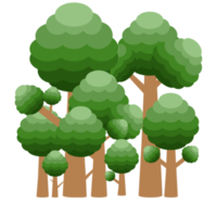 Little Forest Realistic Tree Collection of different kinds of Plant png