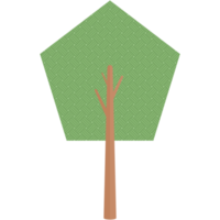 Flat Tree Style Aesthetic Collection Set png