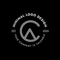 Minimal logo design vector