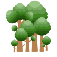 little forest realistic tree collection of different kinds shape png