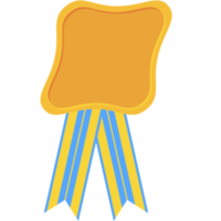 award ribbon blank medal gold basic shape png