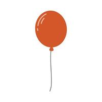 Red balloon. Vector cartoon hand drawn illustration.