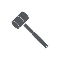 gummihammer bauwerkzeuge ausrüstung gerät icon set sammlung schwarz fest png