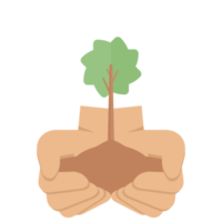 dar mano planta árboles actividades protección del medio ambiente png