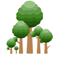 Little Forest Realistic Tree Collection of different kinds of Plant png