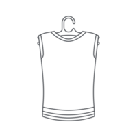 Conjunto de colección de ropa de línea de tendedero de camisas sin mangas png