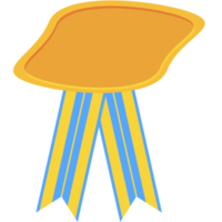 award ribbon blank medal gold basic shape png