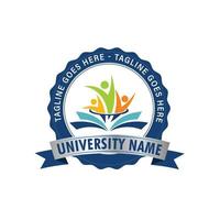 University, college school emblem logo design vector