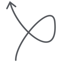 Arrow Line Hand Drawn Aesthetics Doodle png