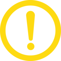 Warning message concept represented by exclamation mark icon. Exclamation symbol in circle. png