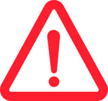Warning message concept represented by exclamation mark icon. Exclamation symbol in triangle. png