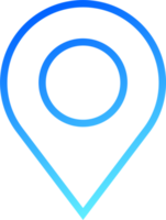 Map location pin icon in gradient colors. Address signs illustration. png
