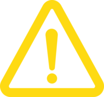 Warning message concept represented by exclamation mark icon. Exclamation symbol in triangle. png