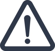 Warnmeldungskonzept, dargestellt durch das Ausrufezeichen-Symbol. Ausrufezeichen im Dreieck. png