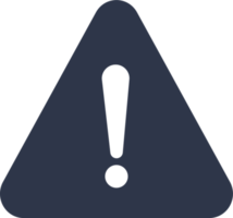 Warnmeldungskonzept, dargestellt durch das Ausrufezeichen-Symbol. Ausrufezeichen im Dreieck. png