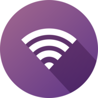 Wi-Fi icona nel piatto design stile. senza fili segni vettore illustrazione. png