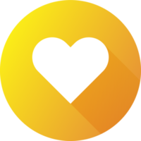 Heart icon in gradient colors. Love signs illustration. png