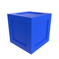 caja de madera aislada sobre fondo transparente png