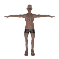 3d renderen van zombie Mens png