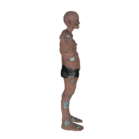 renderização 3D do homem zumbi png
