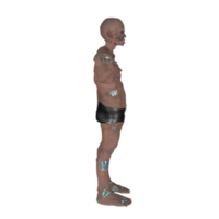 3D-Rendering von Zombie-Mann png