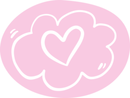 de tekening liefde icoon voor Valentijn concept png