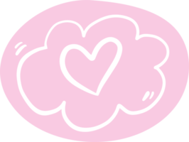 The drawing  love icon for valentine concept png