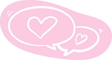 de tekening liefde icoon voor Valentijn concept png