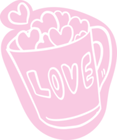 The drawing  love icon for valentine concept png