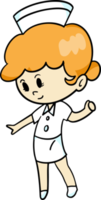 le style de dessin animé d'infirmière pour le concept médical ou de santé png