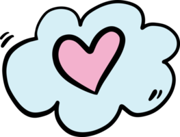 The drawing  love icon for valentine concept png