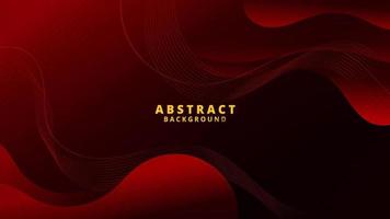Abstract Red Fluid Wave Background vector