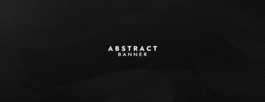 Abstract Black Fluid Wave Banner Template vector