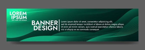 Abstract Green Fluid Wave Banner Template vector