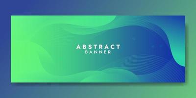 Abstract Green Fluid Wave Banner Template vector