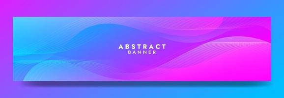 Abstract Colorful Fluid Wave Banner Template vector