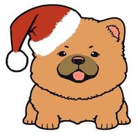 Holiday Chow Chow Dog vector