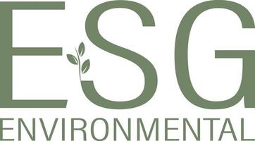 ESG lettering in simple font for ecology banner. Letter ESG environmental . Vector illustration