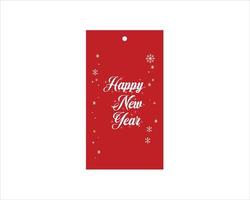 happy new year greeting card with red background vector