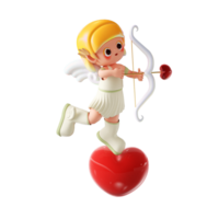 3D-Rendering von Amor-Cartoon-Bild png