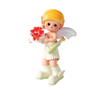 Representación 3D de la imagen de dibujos animados de Cupido png