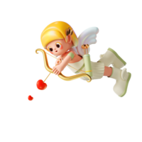 3d interpretazione di Cupido cartone animato Immagine png