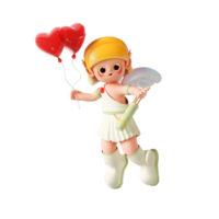 3D-Rendering von Amor-Cartoon-Bild png