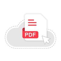 Upload Document with pdf format file concept illustration flat design vector eps10. modern graphic element for landing page, empty state ui, infographic, icon