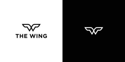 plantilla de diseño de logotipo de concepto de alas creativas vector