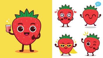 Strawberry Vector Mascot